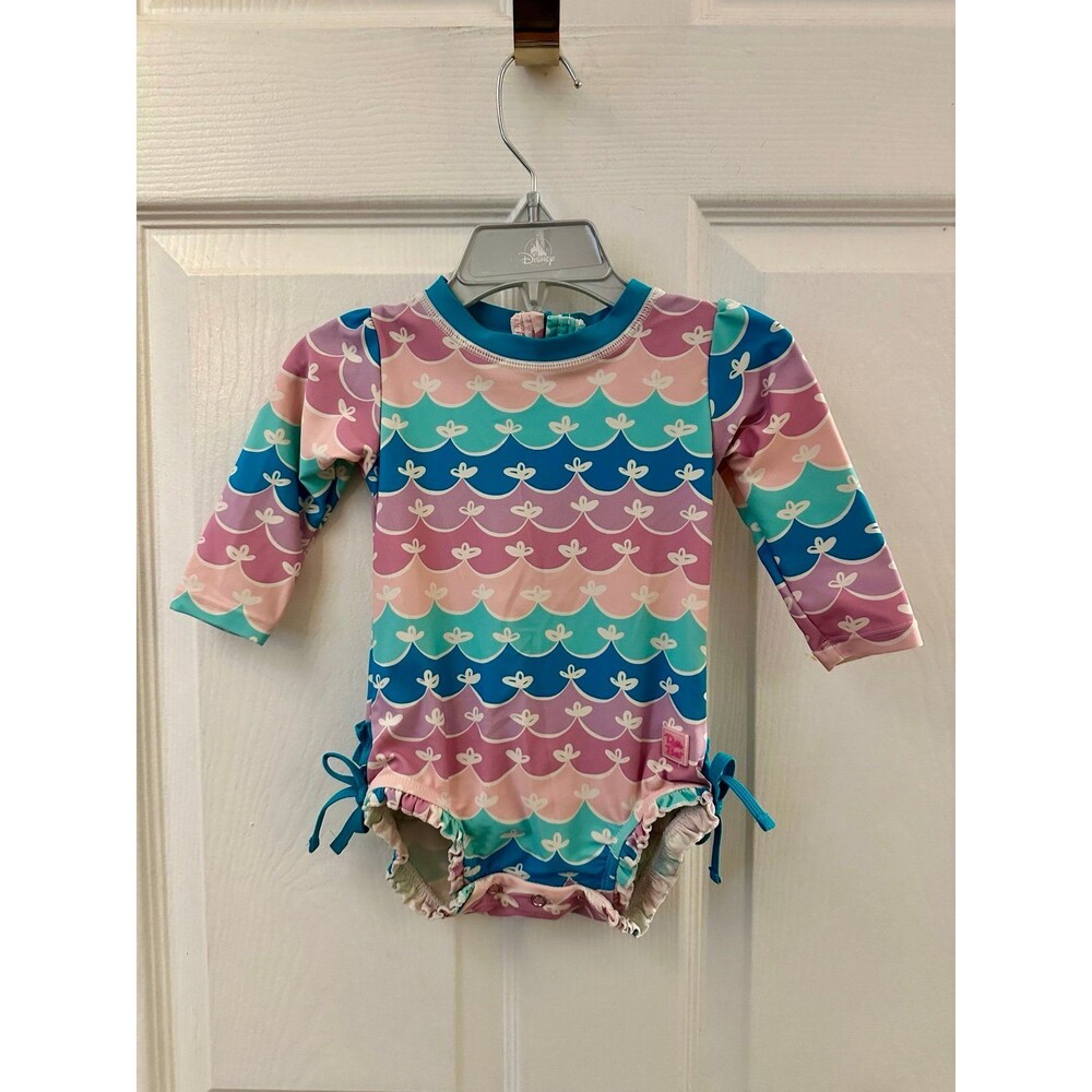 Ruffle Butts Rash Guard 1PC Swimsuit Size 6-12 Months
